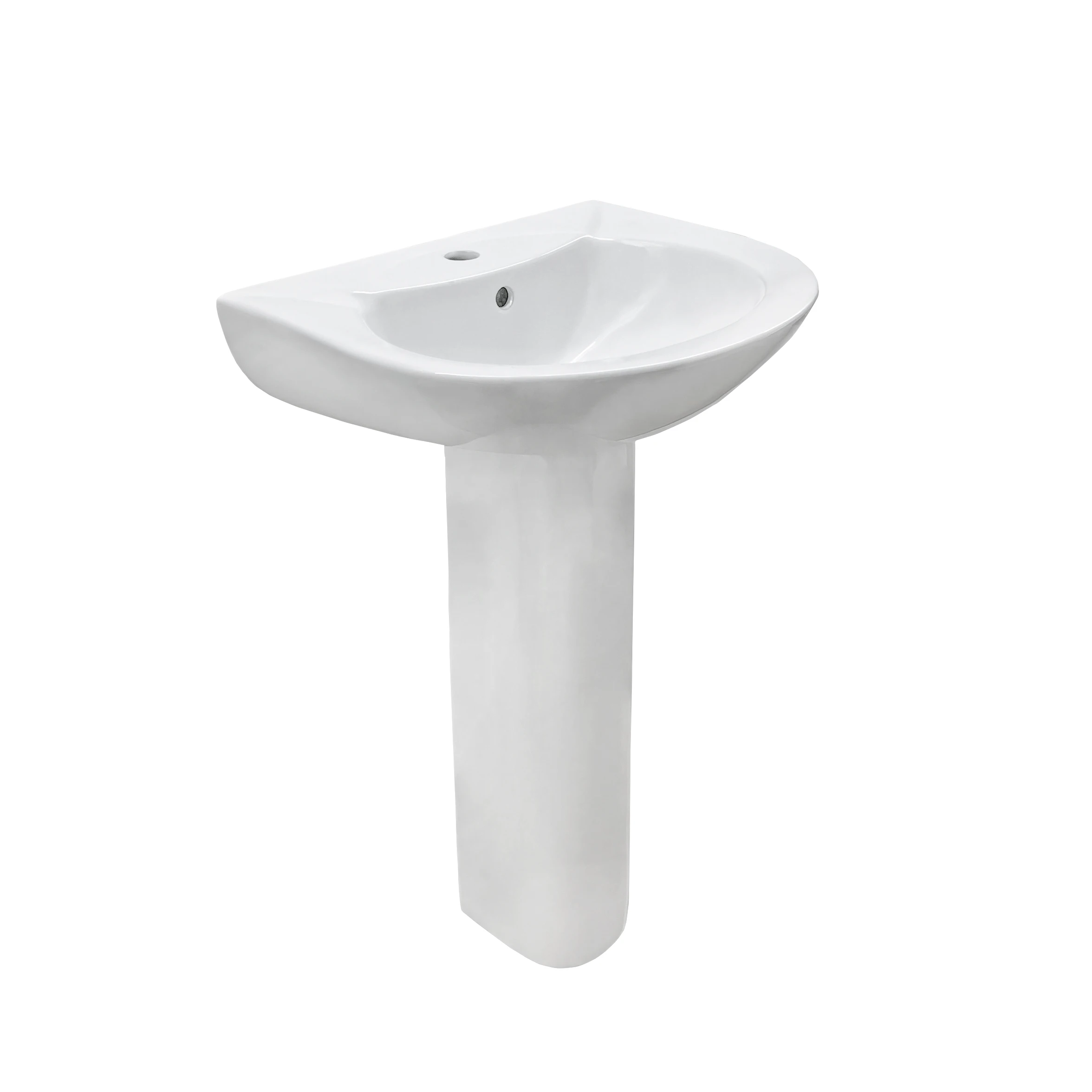 Goodone Square Freestanding Bathroom Ceramic Pedestal Hand Wash Basin