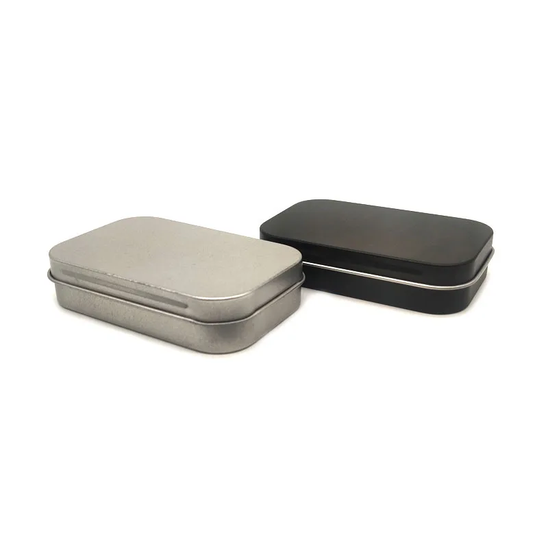 Recyclable Wholesale Custom Printed Small Metal Rectangular Empty Hinged Tins Box
