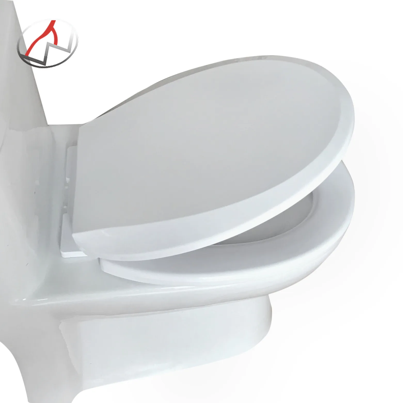 OEM custom цветная коробка O-form wc мягкая закрывающаяся крышка унитаза PP пластиковая полипропиленовая круглая форма Европейский 18 дюймов