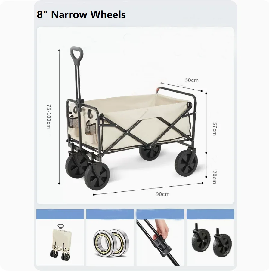 Entai outdoor Garden Park Utility kids wagon portable beach trolley cart foldable camping stroller folding wagon