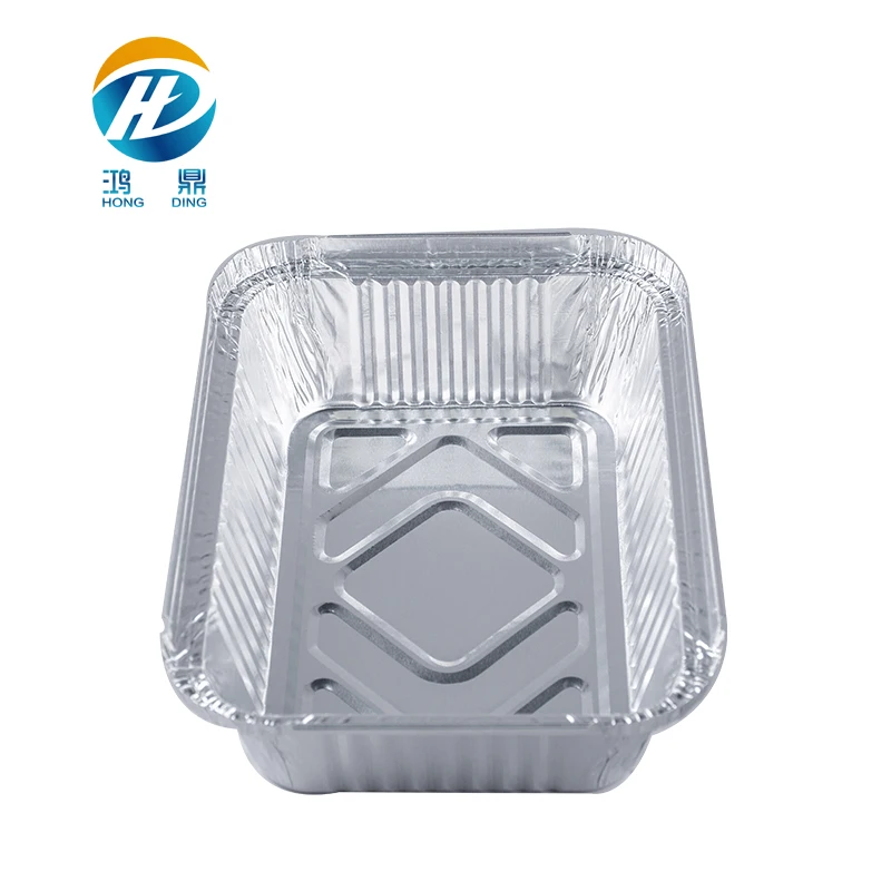8011-o square 35 micron 25 micron aluminum foil lunch box food grade