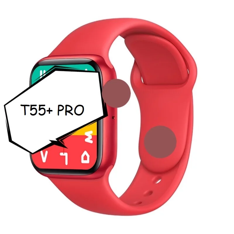 Smart Watch T55+pro 1.75inch Full Touch Screen  Call 200mah Play Game Custom Wallpaper Body Smart Watch T55+ pro