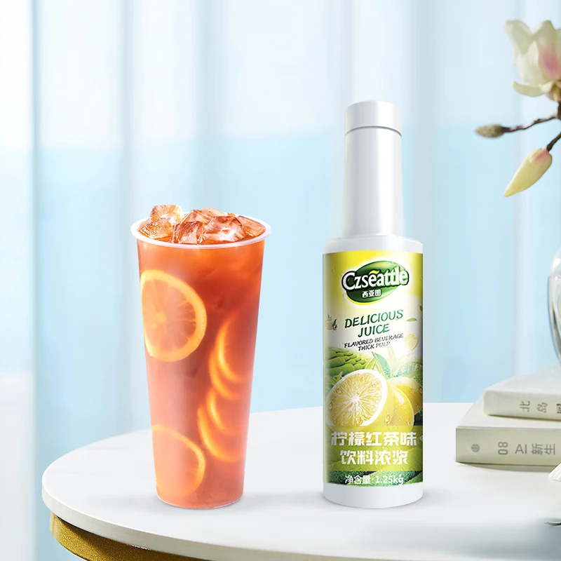 Czseattle лимонный черный чай сок ароматизированный напиток и фруктовый сироп концентрат для пузырьковых чайных напитков