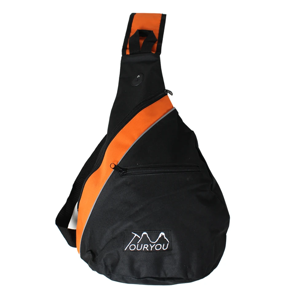 Preppy Style Triangle Shape Sling Bag Backpack with Zipper Closure 10L Capacity Polyester Lining