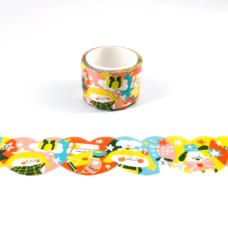 Декоративная самодельная аниме kawaii die cut washi лента пользовательский дизайн логотипа