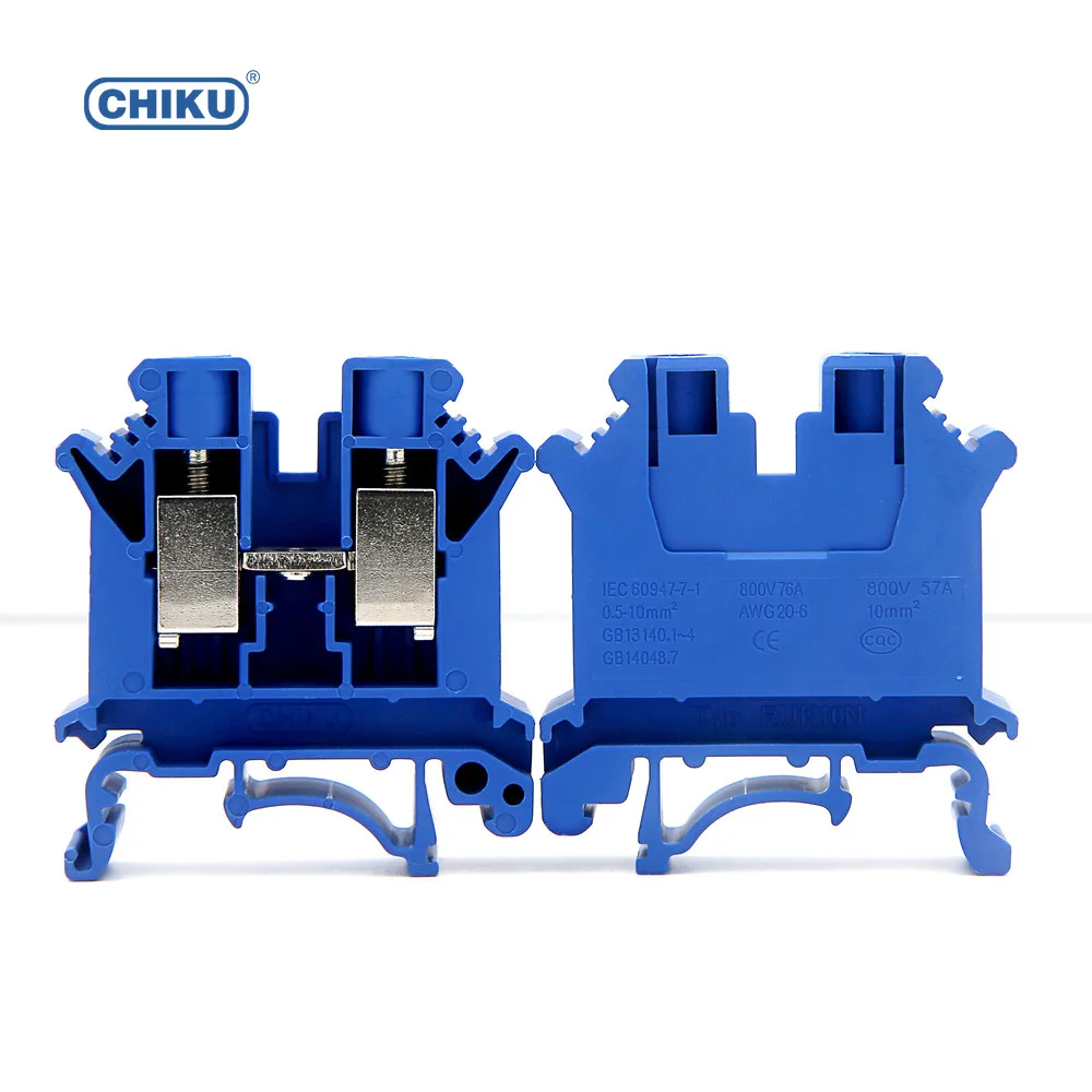 UK 10N DIN Rail Screw Connector electric Terminal Block 10mm  wire terminal strip connector