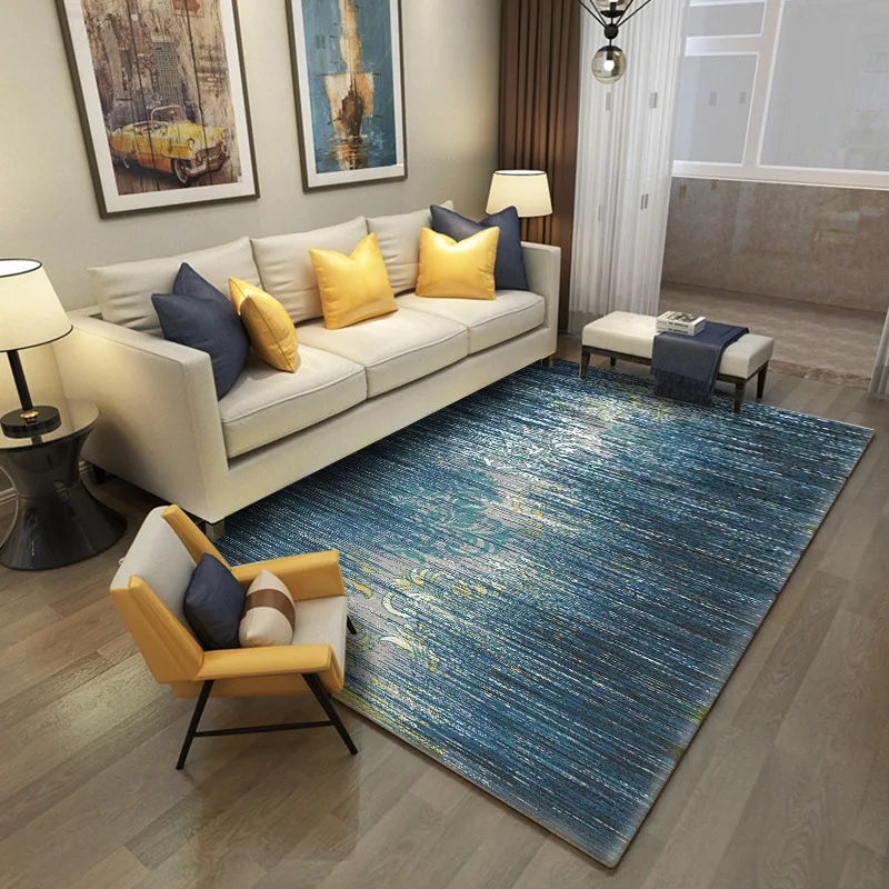 New Simple Modern Anti Slip Mat Geometric Design Luxury  Living Room Rug Carpet