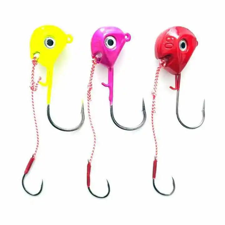 TAIGEK Tennyajig 40g-100g Gram Saltwater Double Fishing Hooks Slow Jigging Sea Fishing Lure for Trout and Bass Made of Lead