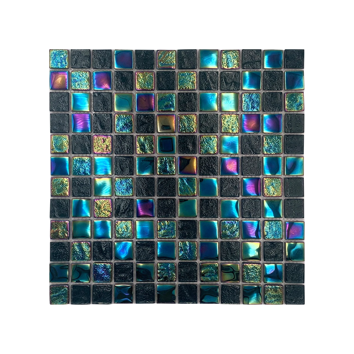 GUCI malachite green iridescent glass mosaic wall pool decoration idea square rectangle strip