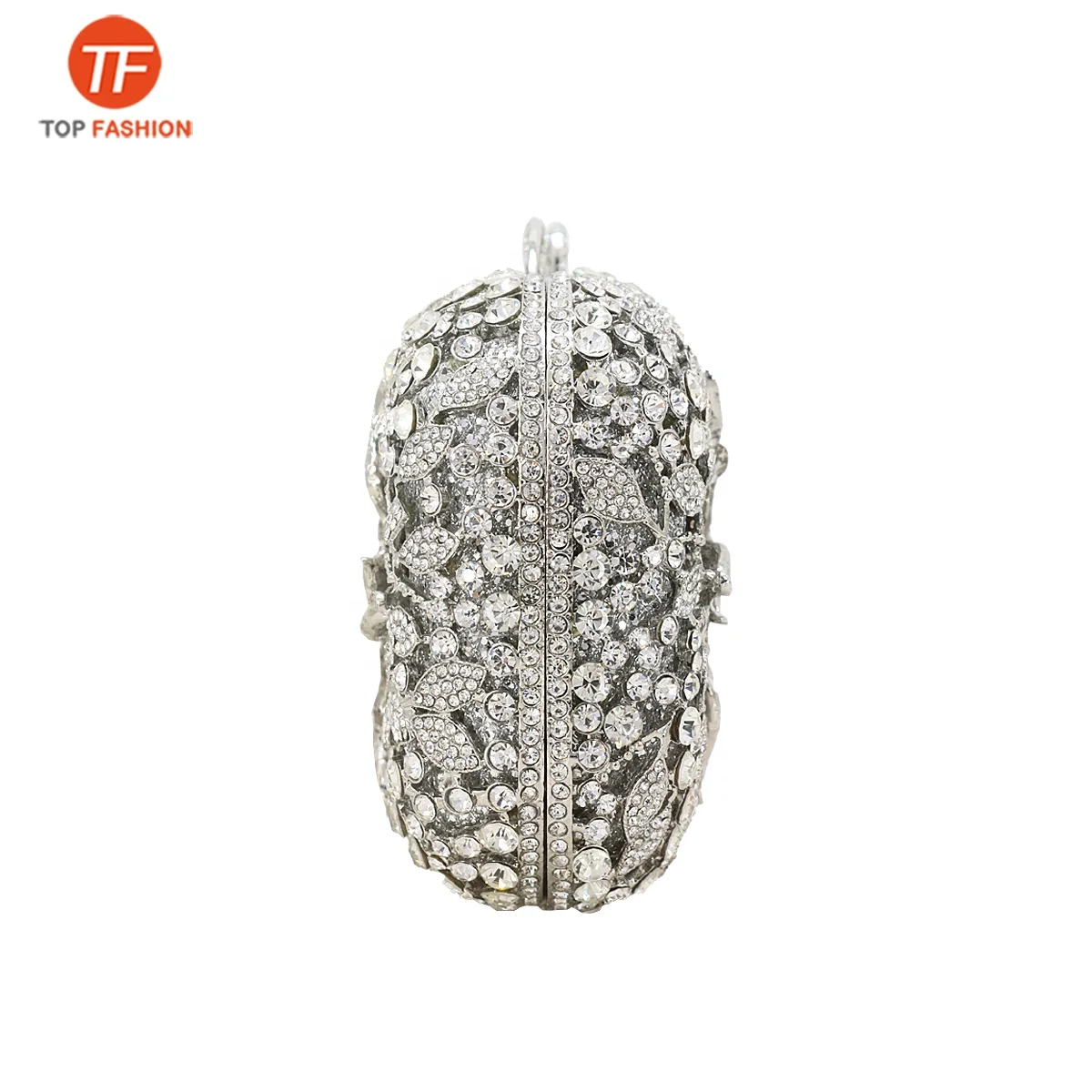 China Factory Wholesales Nice Crystal Rhinestone Clutch Evening Bag for Formal Party 2 Foral Clutch Purse