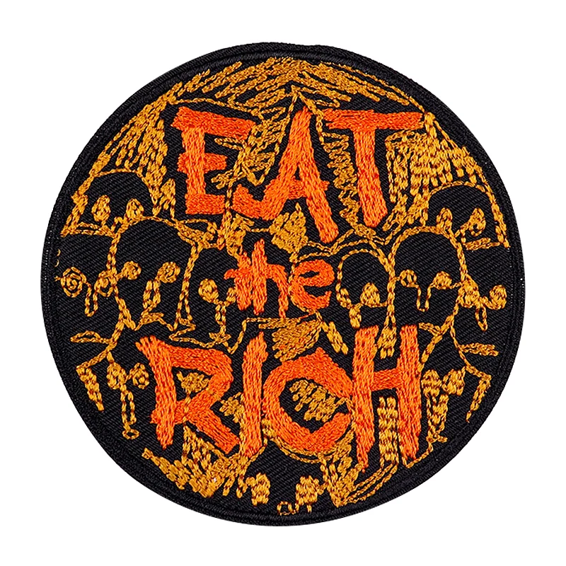 Wholesale Punk style badge Custom personalized skull cloth Patch Patch Embroidery label embroidery custom