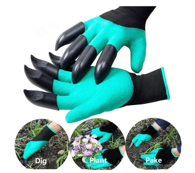 Custom packed Paw Gardening gloves Garden planting flower latex gloves wholesale garden outdoor planting earth-digging gloves