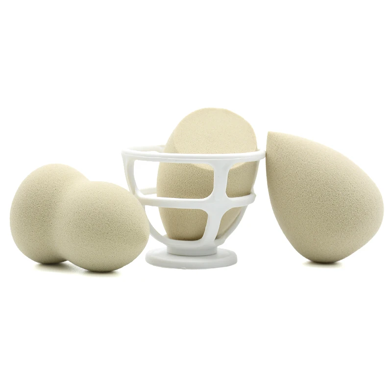 Reusable Waterdrop Tea Leaves Makeup Sponge Made of Readily Biodegradable Substances Plant Ingredients makeup sponges