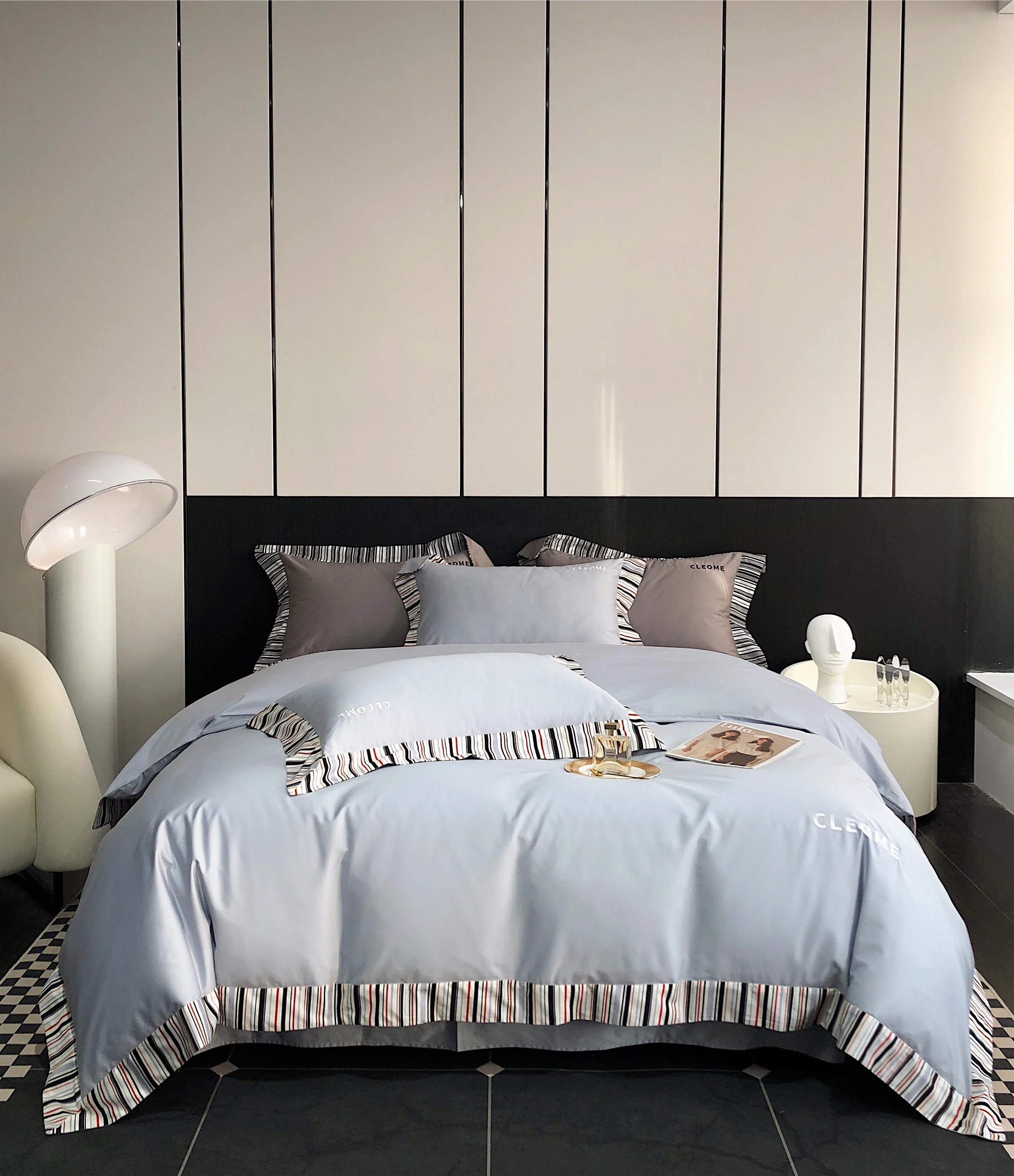 Cleome 100% cotton 100s Hotel Linen Bedding set Bed Sheet Set For Hometextile