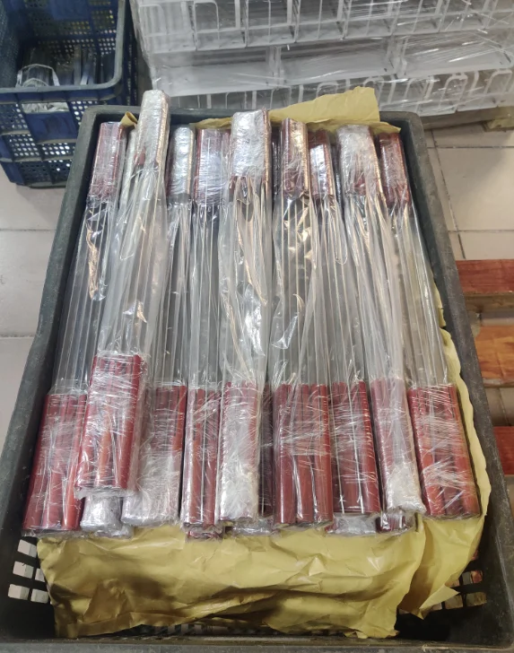 304 Food Grade Metal Grill Skewer Stainless Barbecue Needle  Grill Skewer With Wooden Handle