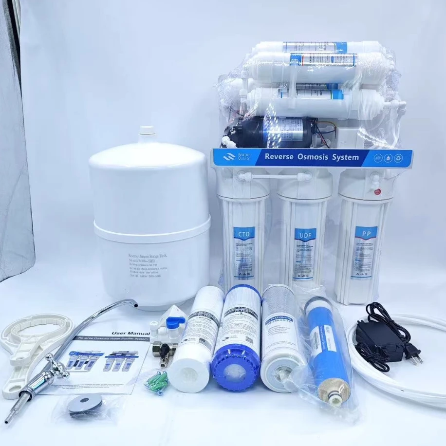 CE 5 Stage 1200 GPD RO Water Purifier Machine Sets Free Faucet Pipe Tank Reverse Osmosis Dispenser System water filter 5 stages