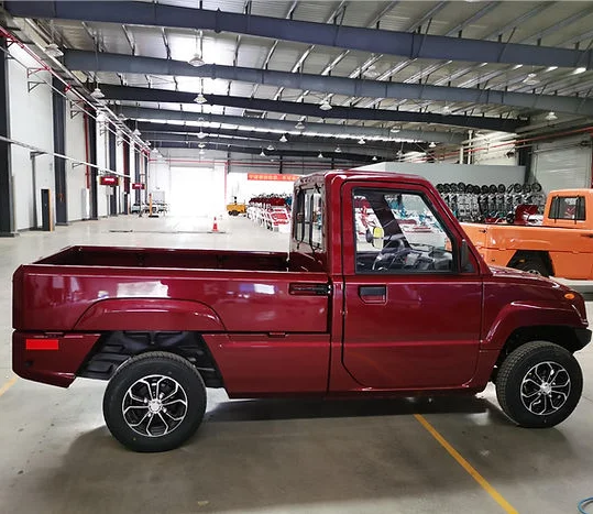 100% pure electric 4x2 auto pickup trucks with single  cab 2 seats low speed  farm truck pickup for sale