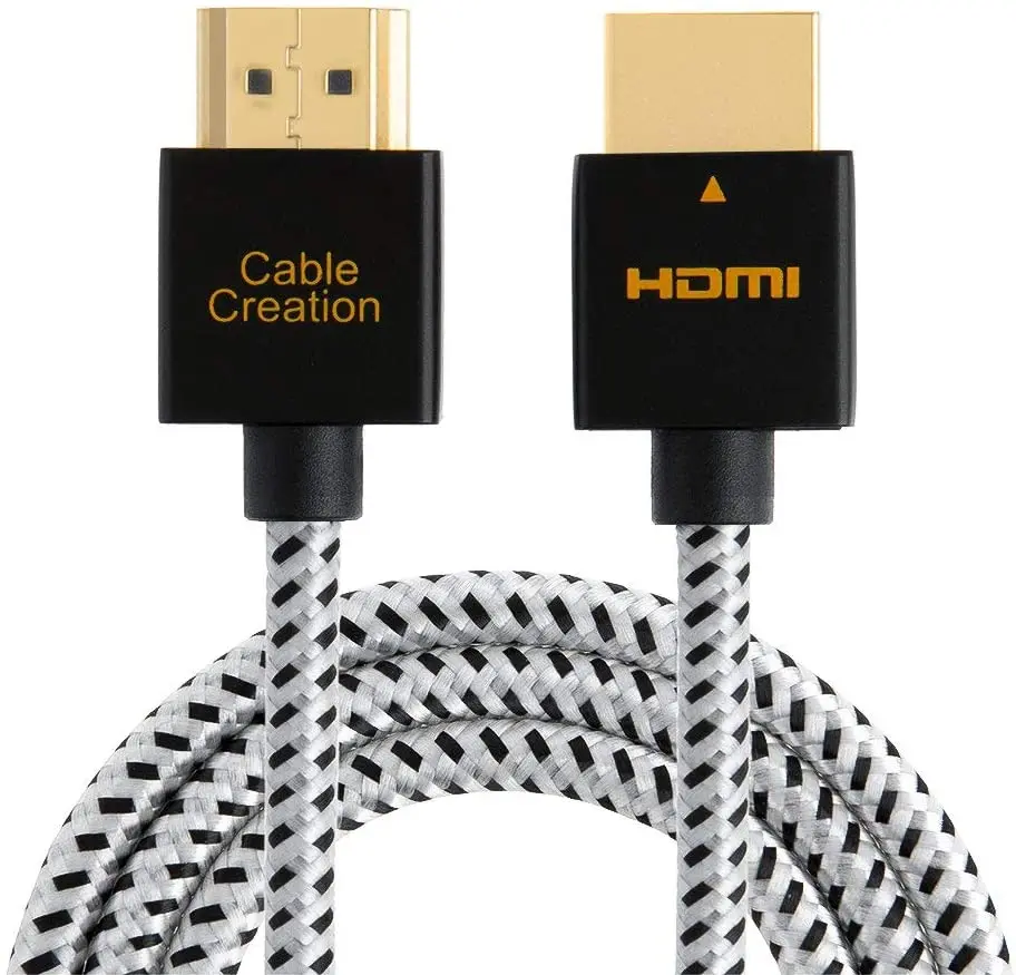 CableCreation High Speed HDMI 2.0 Cable 3D 4K UHD 18Gbps Ultra slim hdmi HDR Gold HDMI Cable  10ft