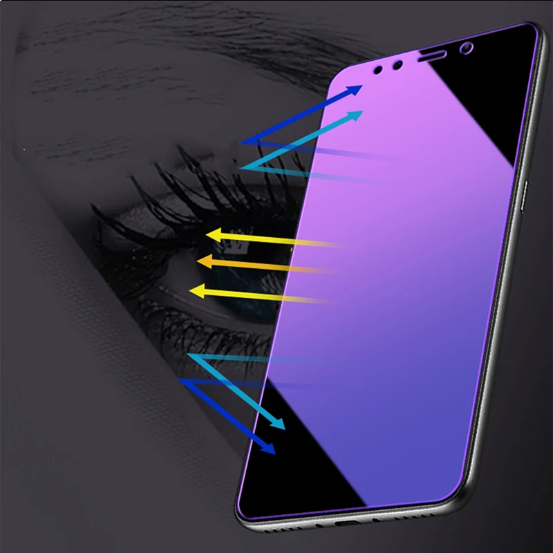 OEM anti blue light blocking glasses screen protector tempered glass for Tecno Infinix Blu Itel redmi Huawei Samsung iPhone ZTE