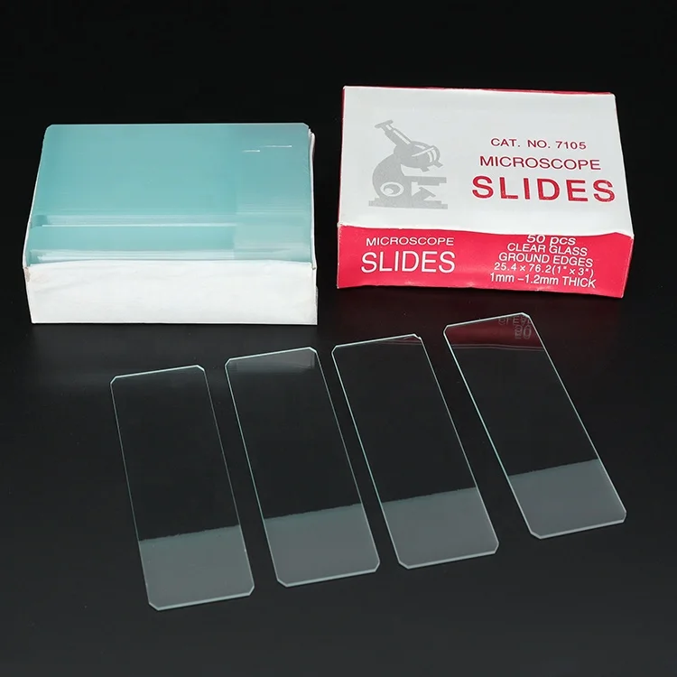 Best selling 7101 7105 microscope slide human pathology plain or single frosted end microscope slides with ground edges
