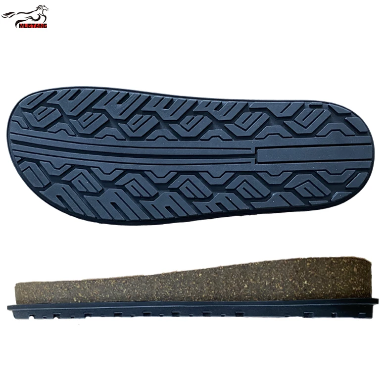 Mustang Китай оптовая продажа дешевые мужские шлепанцы на мягкой толстой плоской подошве синие пробки уличные сандалии подошвы