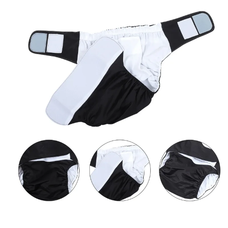 Hook&Loop Adults Size Reusable Diapers Cloth Nappies With Inserts for Senile Urinary Incontinence