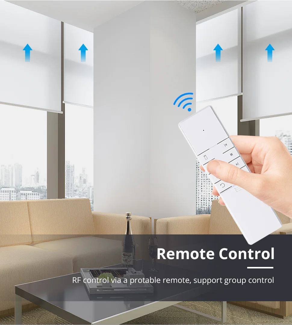 Zemismart Rechargeable Tubular Engine Electric Zebra Motorized Roller Window Automatic Zigbee Blinds Motor for 17 25 28mm Tube