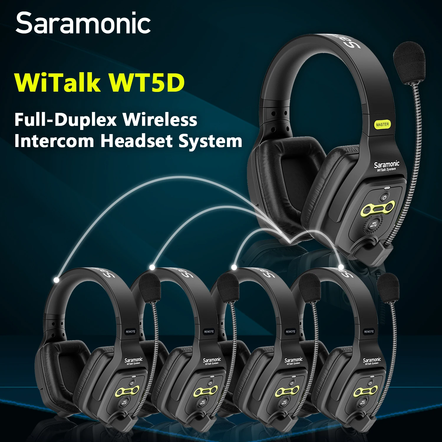 Saramonic WiTalk WT5D 5 человек 400 м профессиональная команда кино телевидение сценическое производство полный дуплекс 1 9 ГГц Беспроводная гарнитура