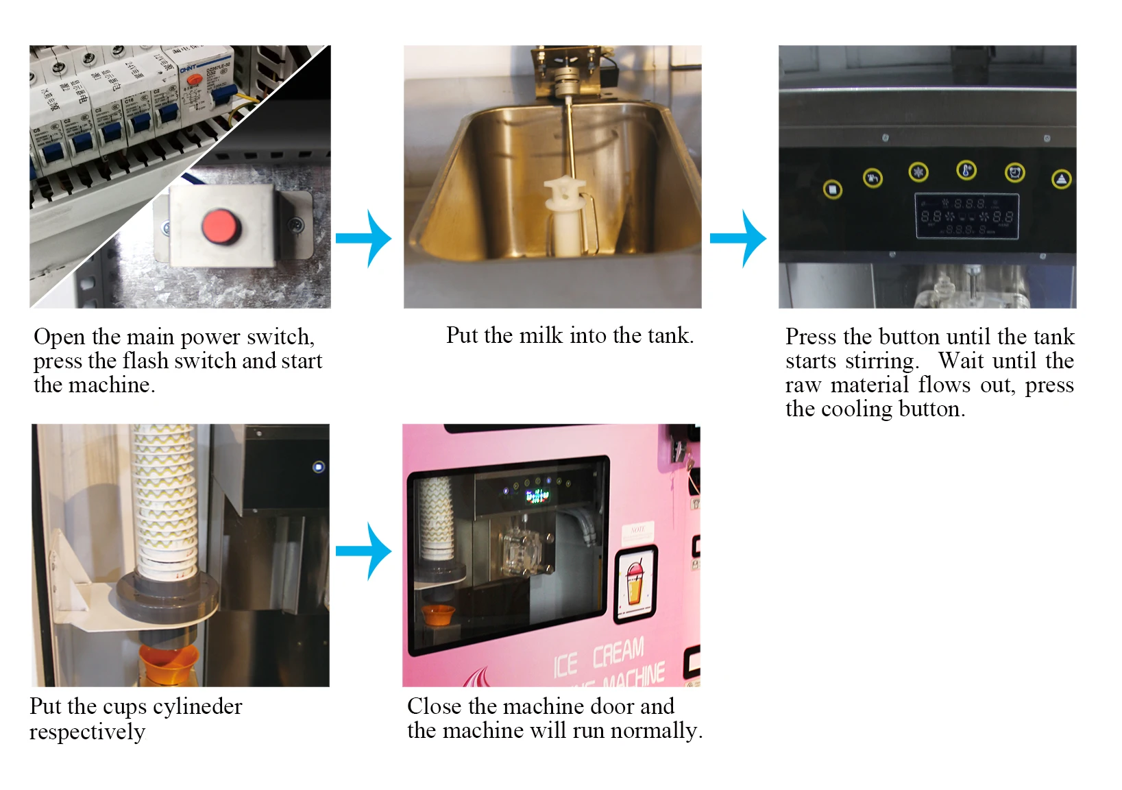 High Quality Commercial Soft Serve 3 Flavor Vending Ice Cream Machine For Sale