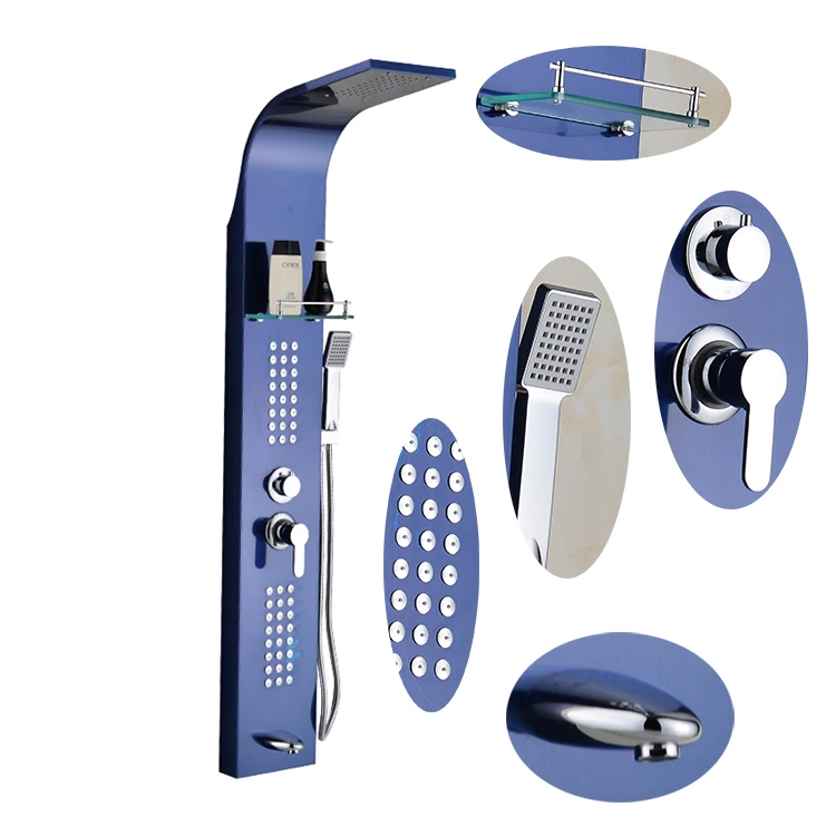 
 Панель управления для душа из нержавеющей стали 304, верхние дождевые панели, массажная настенная душевая панель для ванной комнаты  