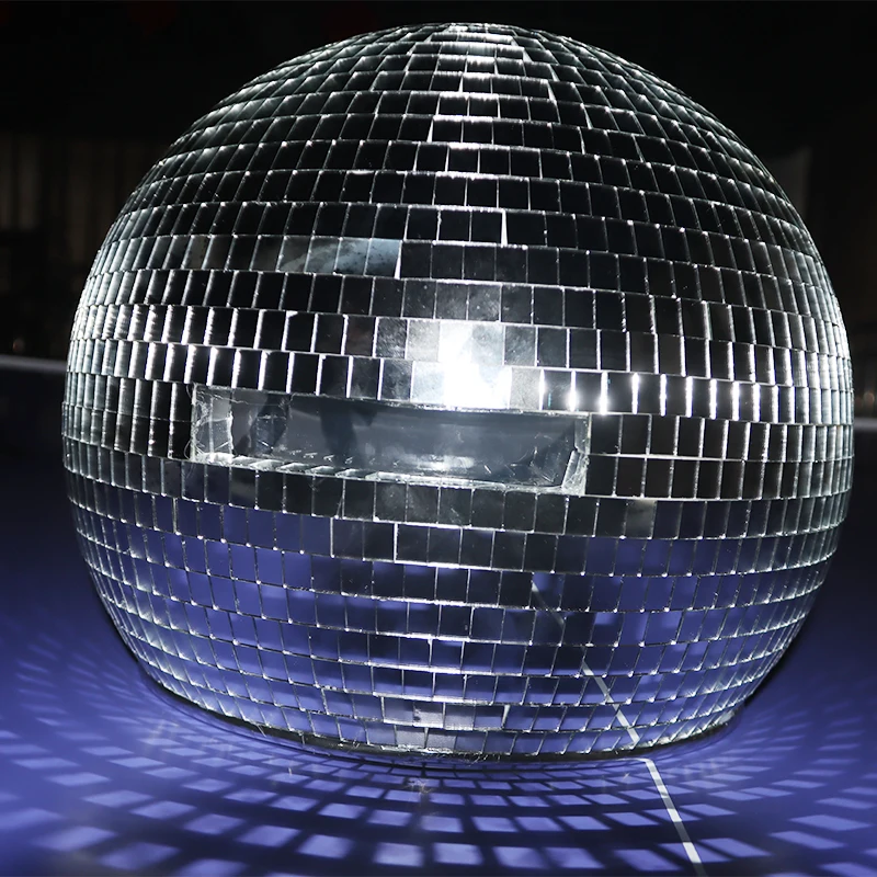 Wholesale Price 40cm lighted mirror disco head ball for christmas decoration