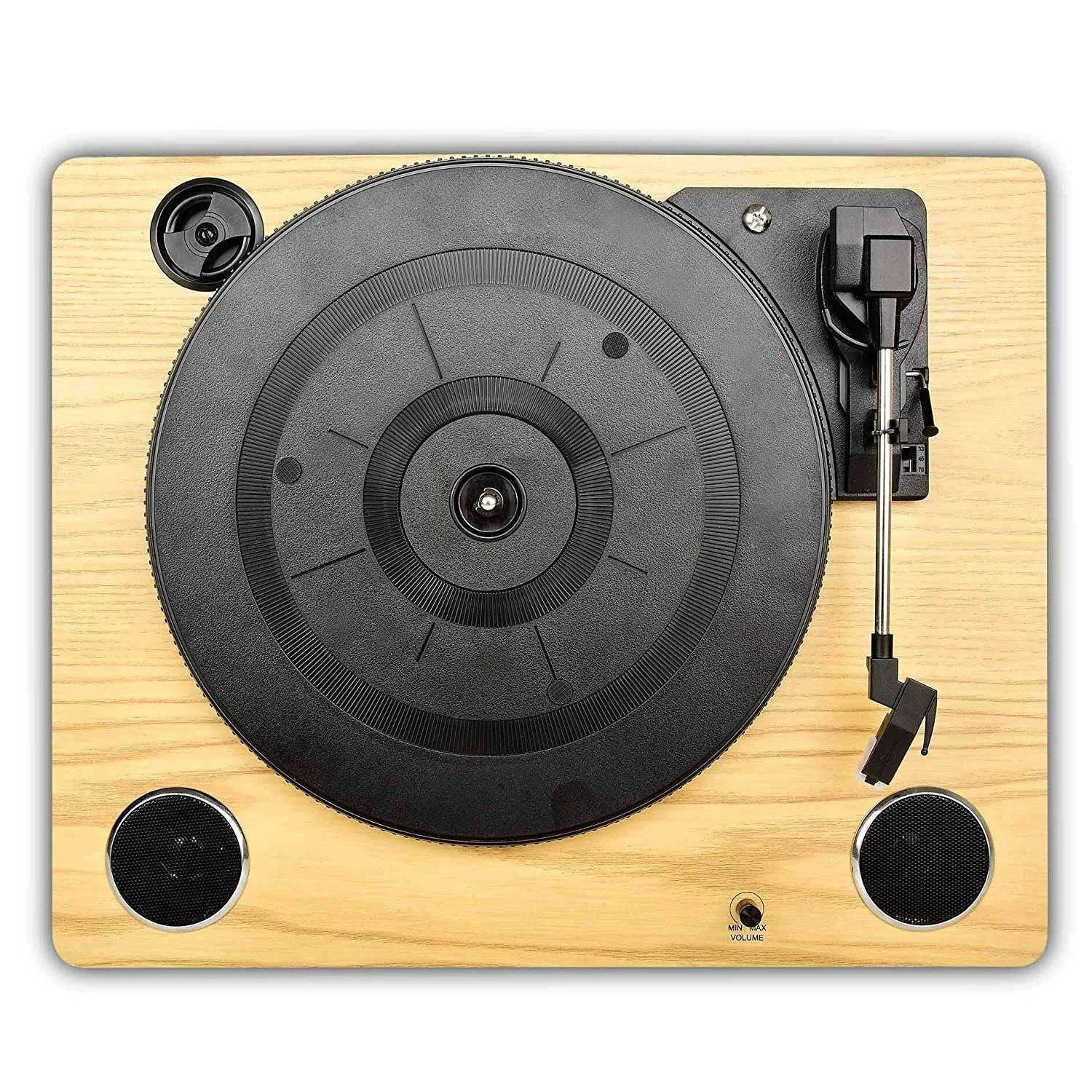 
Vintage 3-Speed wireless vinyl Record Player with Built-in Speakers wooden audio retro solid wood turntable 