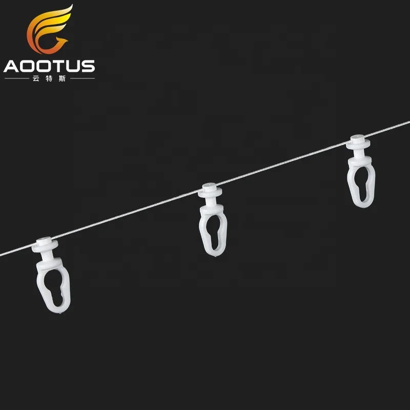 Factory Price Elegant S Fold Curtain Carriers Easy Use Pitch Runner For Ripple Fold Curtain