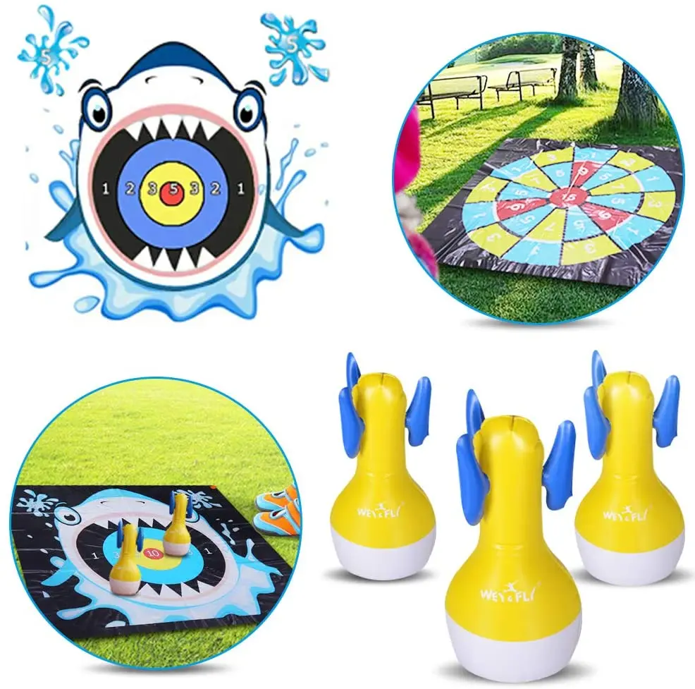 Indoor or Outdoor Inflatable Darts Lawn Game for Yard Fun Family Target Toys Games for Kids and Adults