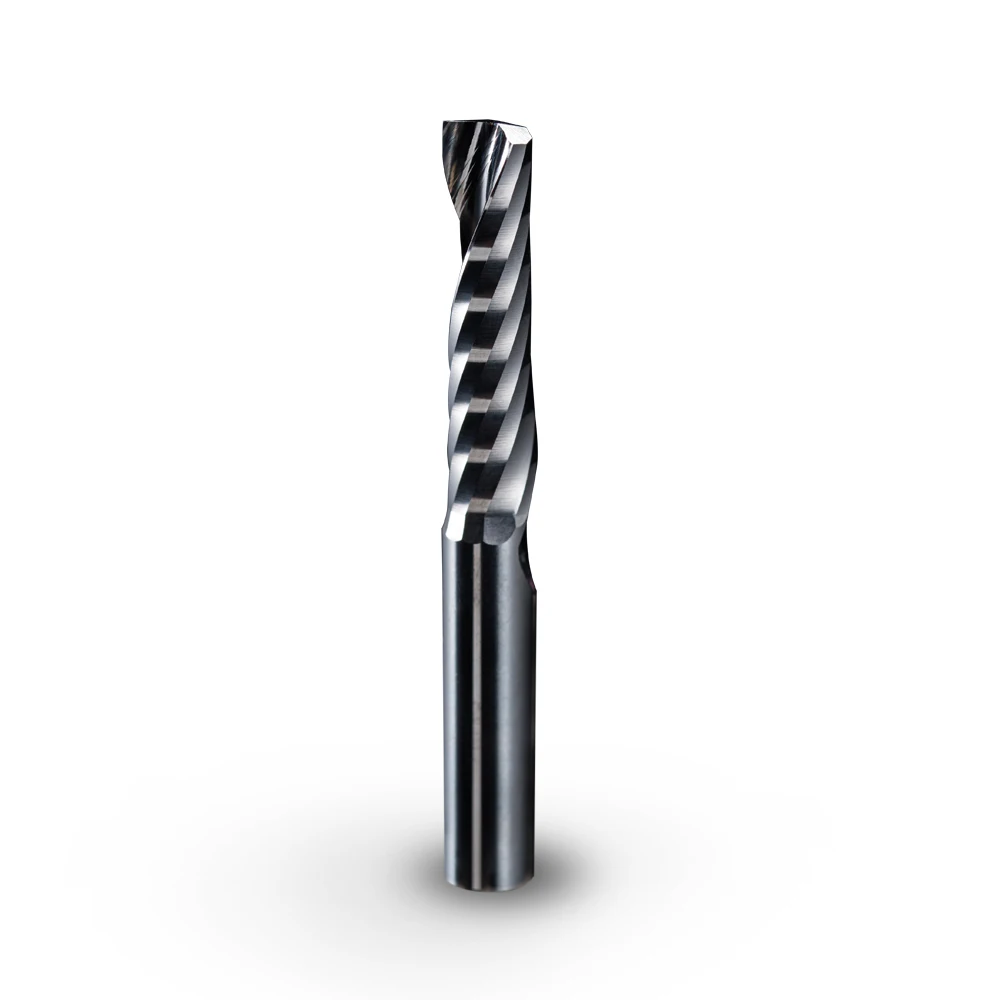 8*H50*L100 FST CNC Cutting Tools Carbide 1 Flute Spiral Router Bit Single Flute End Mill for Acrylic Aluminum PVC Wood