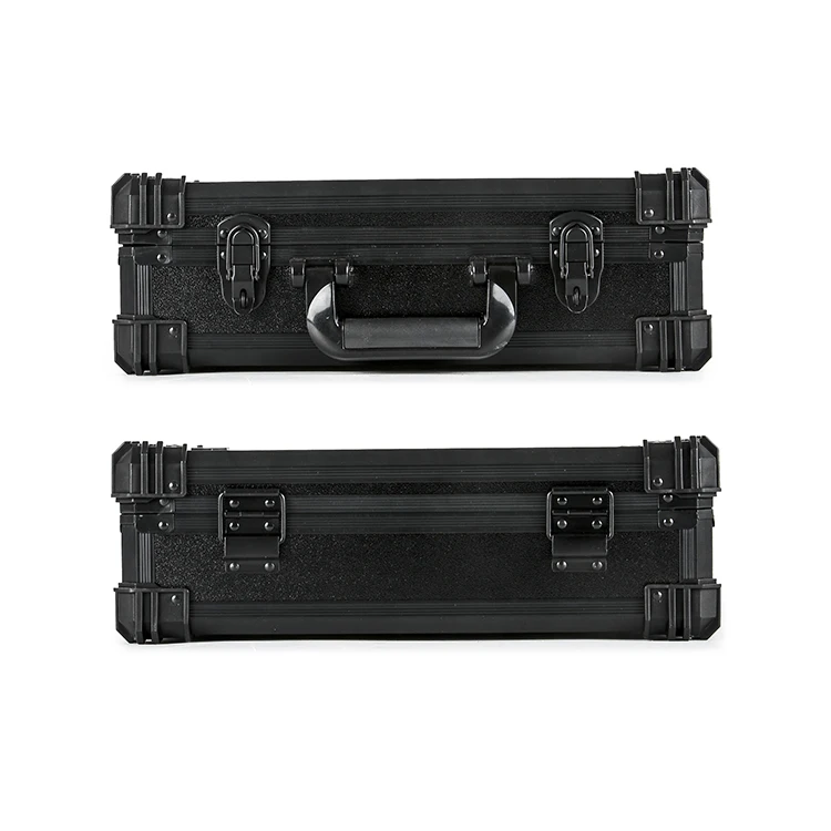 GLARY hard protective aluminum tool case box durable barber storage tool box case with foam abs portable tool carry box case