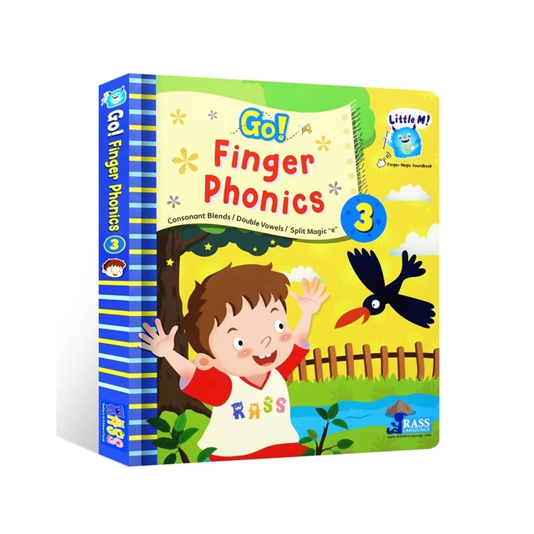 Sound educational learning reading english finger touch sound book for kids 3 in 1
