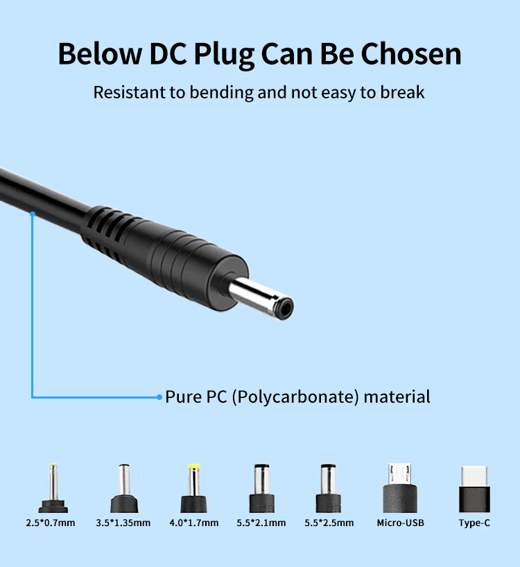 180W Output Type DC ABS PVC Output current5V 9V 12V 180V 1A 2A 3A RoHS Certified Input 5-180V 50/60Hz Bench Power Supply 60V