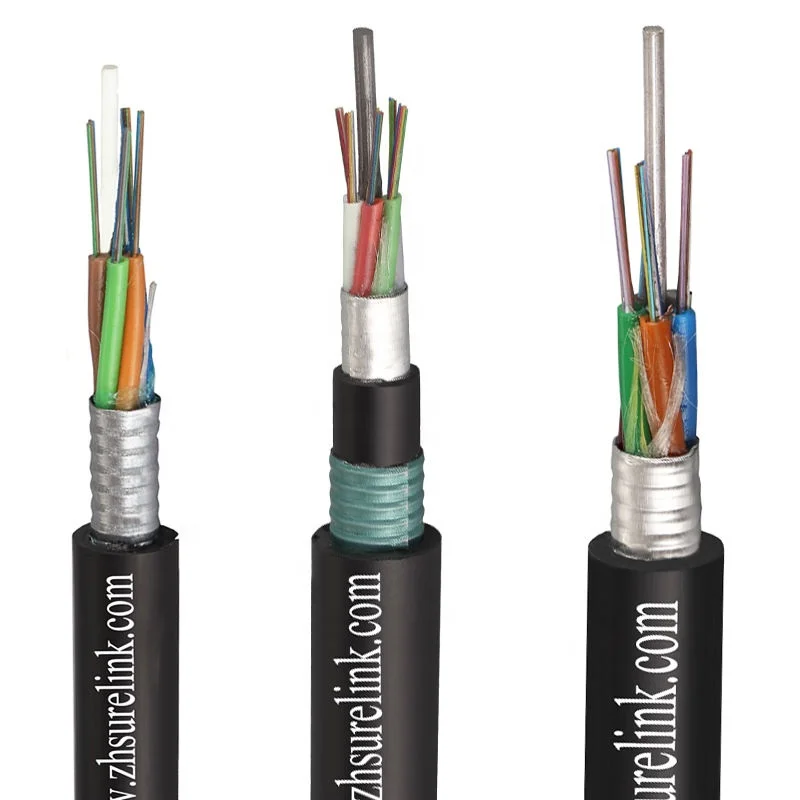 outdoor underground direct buried G652D 2 to 288 core steel tape armoured fibre optical cable GYTA GYTS fiber optic cable