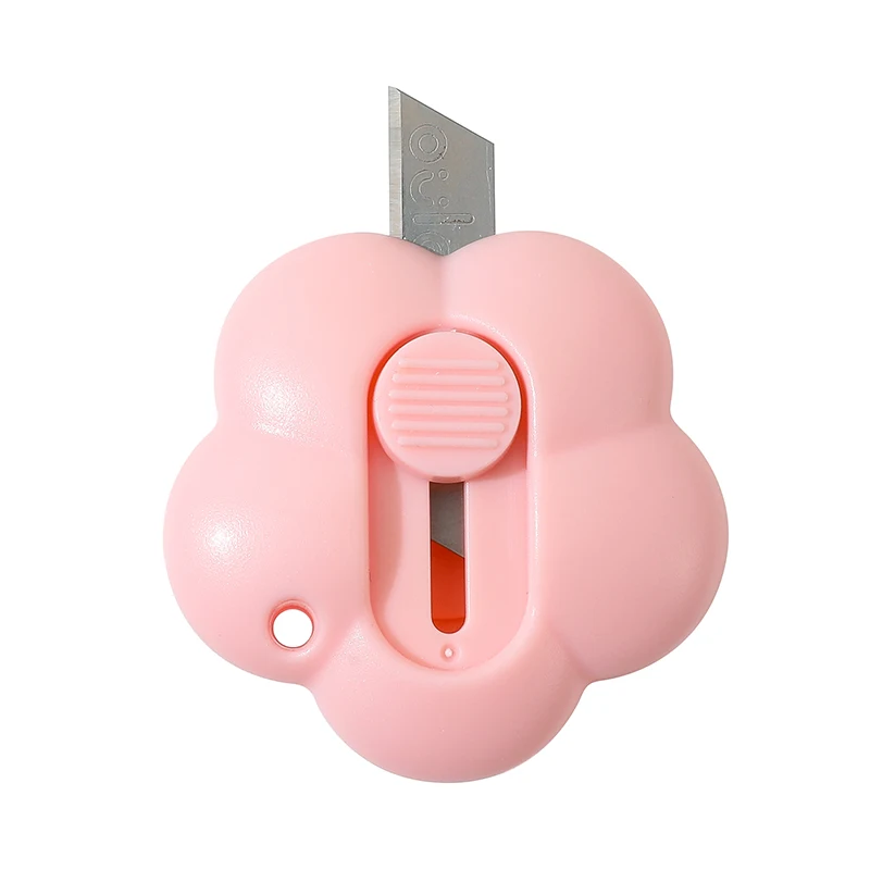 OULE Hot Sale School Office Portable Mini Cute Flower Shape Pink Utility Knife