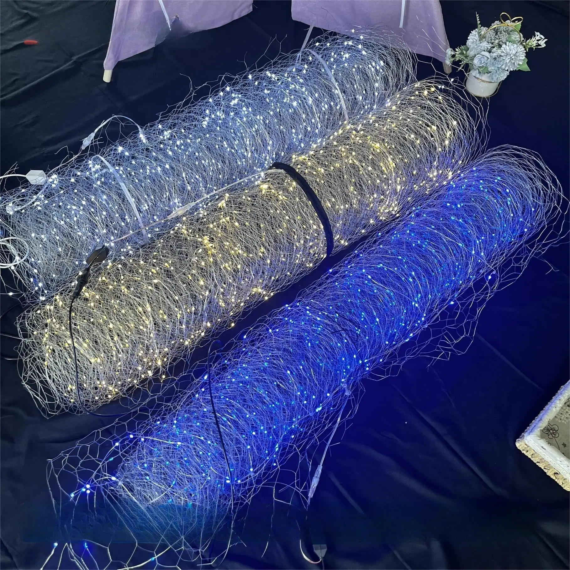 Wedding Props Modeling Net Lights All-match Led Rice Grain Star Lights Hotel Shopping Mall Chandelier Wire Light