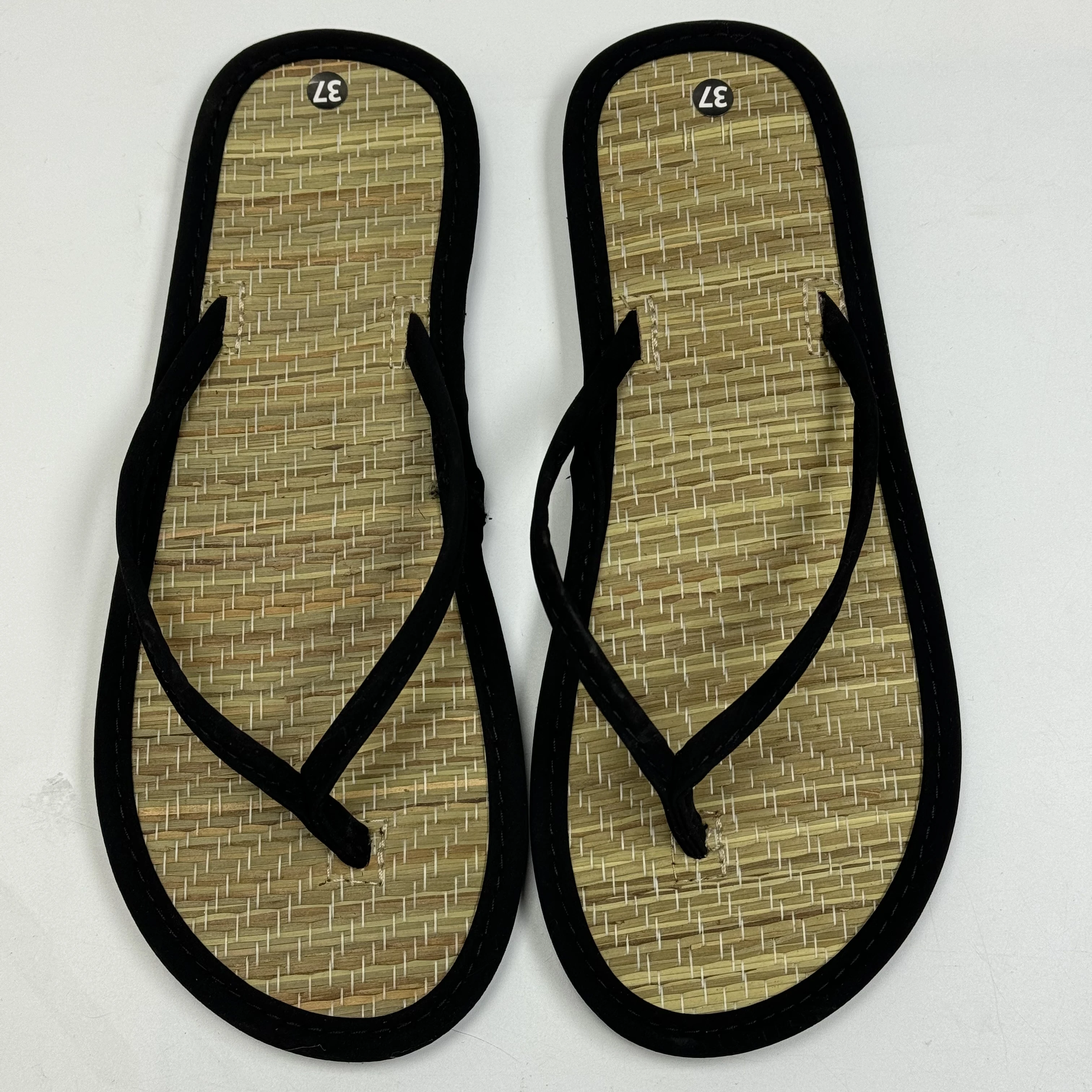 New Design Summer Seagrass Slipper Natural Straw indoor outdoor sandals flat Bamboo Flip Flop
