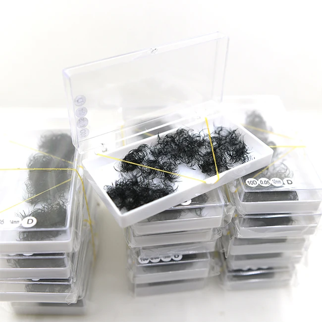 Eyelash Supplier Best Selling Loose C CC D Curl 100% Handmade  Pre Made Fans Natural Looking Long Stem Pre Made Fans