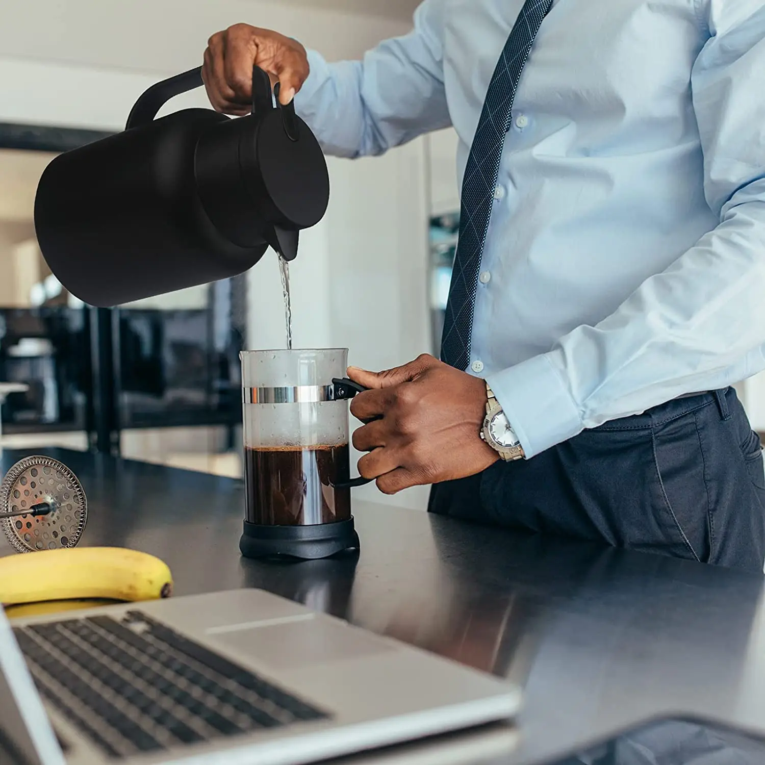 Reekoos Christmas Factory Price Coffee And Tea Tool Set Coffee Maker Stainless Steel Double Wall Insulated French Coffee Press