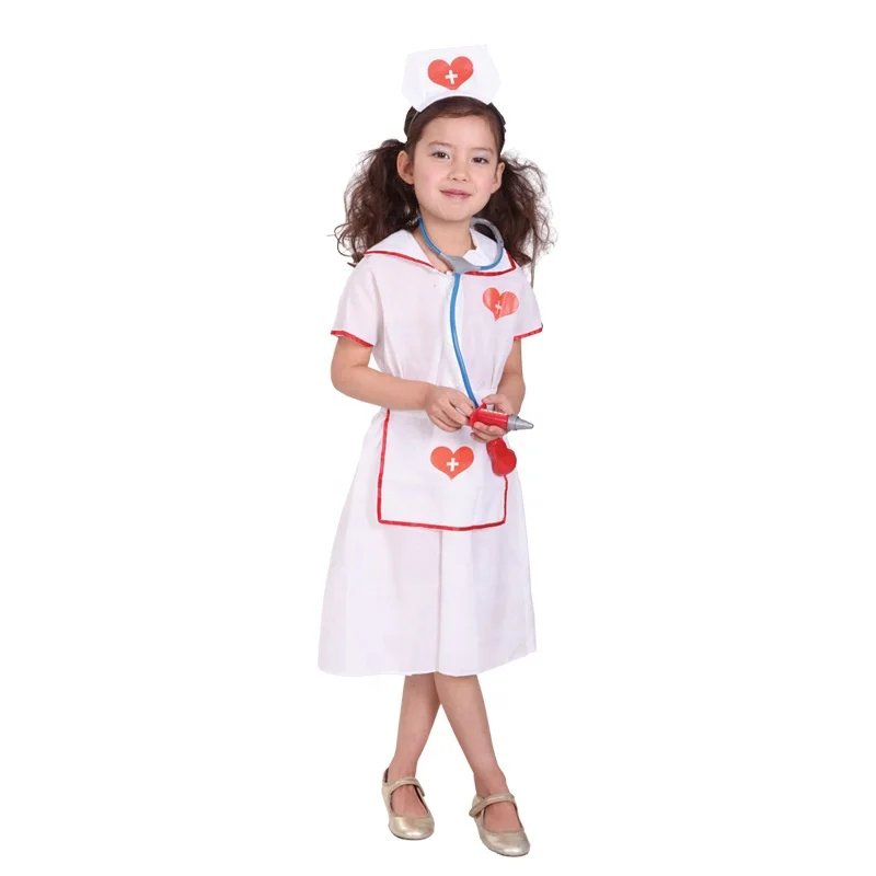 Girls Nurse Costume Kit Children Fancy Dress Costume