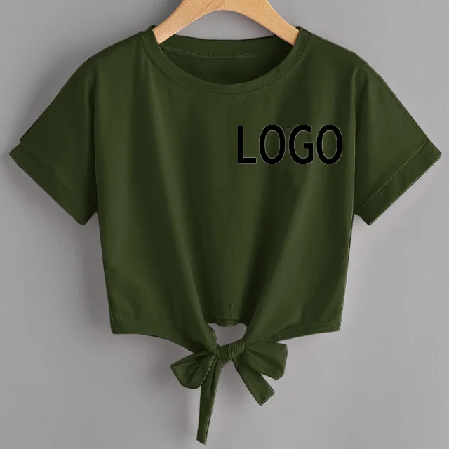 
Hot seller Cuffed Sleeve Crop Pastel Tie Dye Tee girls t shirt 