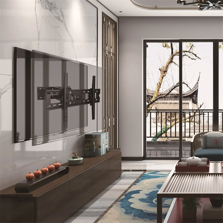 Настенное крепление для телевизора, Гибкая Металлическая Вешалка с двойными кронштейнами для телевизоров 32-80 дюймов, большой размер, с плоским экраном