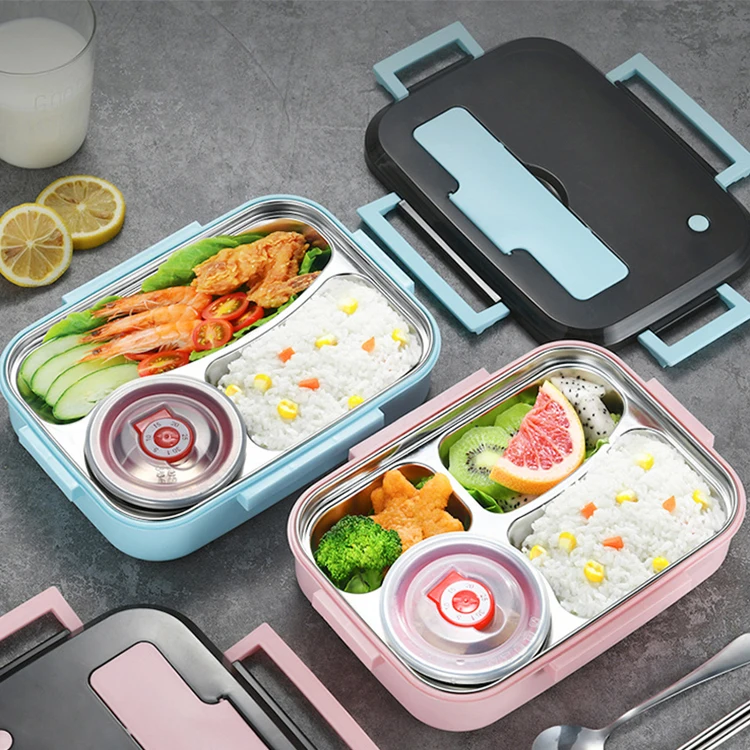 Герметичные изолированные Ланч-боксы lonнайти Bento Tiffin из нержавеющей стали без БФА с 2 до 5 отсеками ланч-боксы для