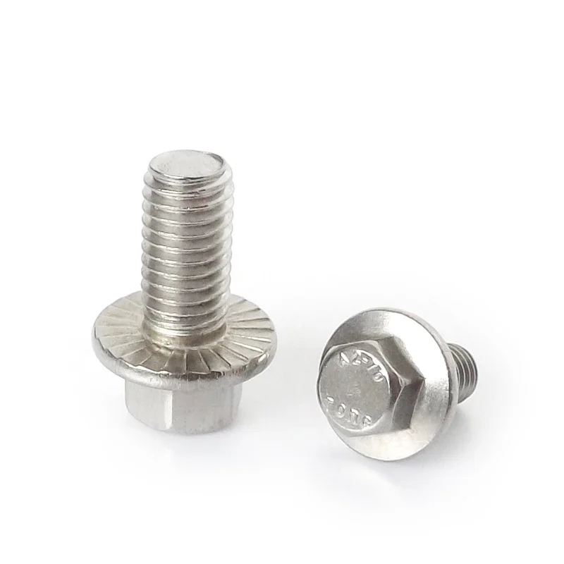 Factory Manufacture Hardware DIN6921Hexagon Flange Bolt Stainless Steel 314 3172 825 Serrated Hexagon Head Flange Bolt