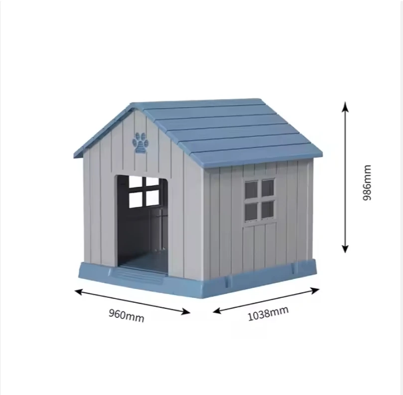 Large pet outdoor plastic house waterproof sturdy dog house